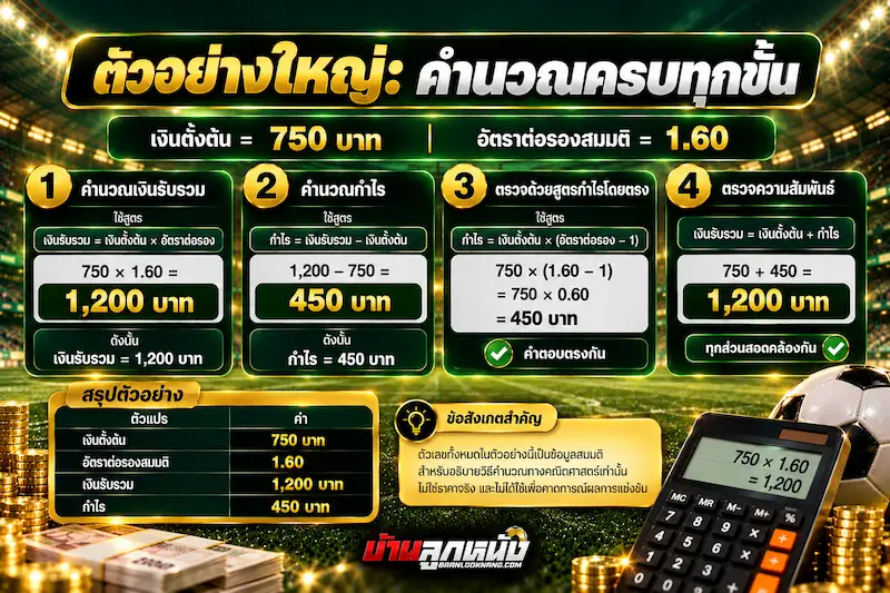 ตัวอย่าง วิธีคิดเงิน